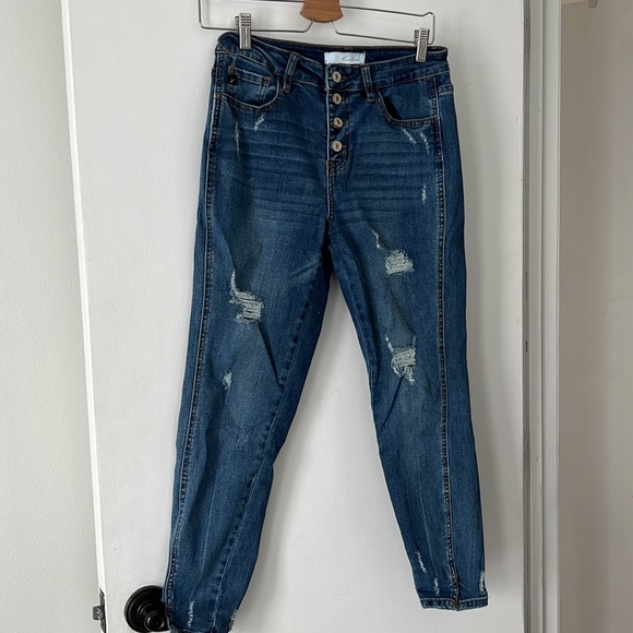 VICI- Ultimate High Rise Split Ankle Distressed Skinny - Picture 4 of 8